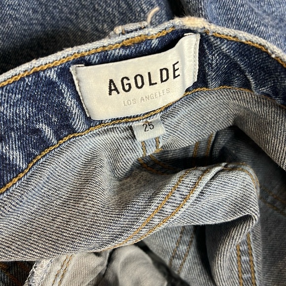 AGOLDE High Rise Straight Leg Jeans Size 25 - Picture 8 of 10